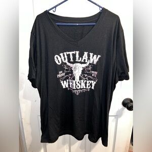 Outlaw Whiskey Black T-Shirt
